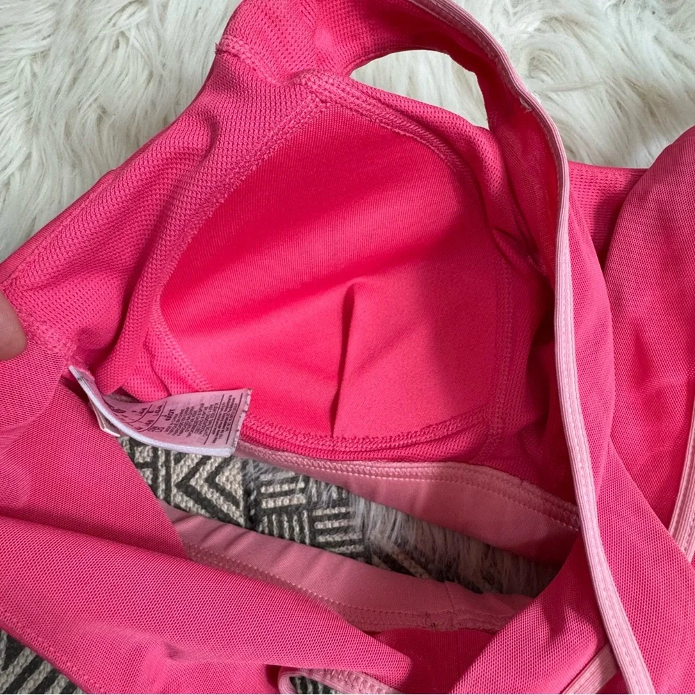 Adidas Women's Pink‎ Sports Bra Cross Back Large